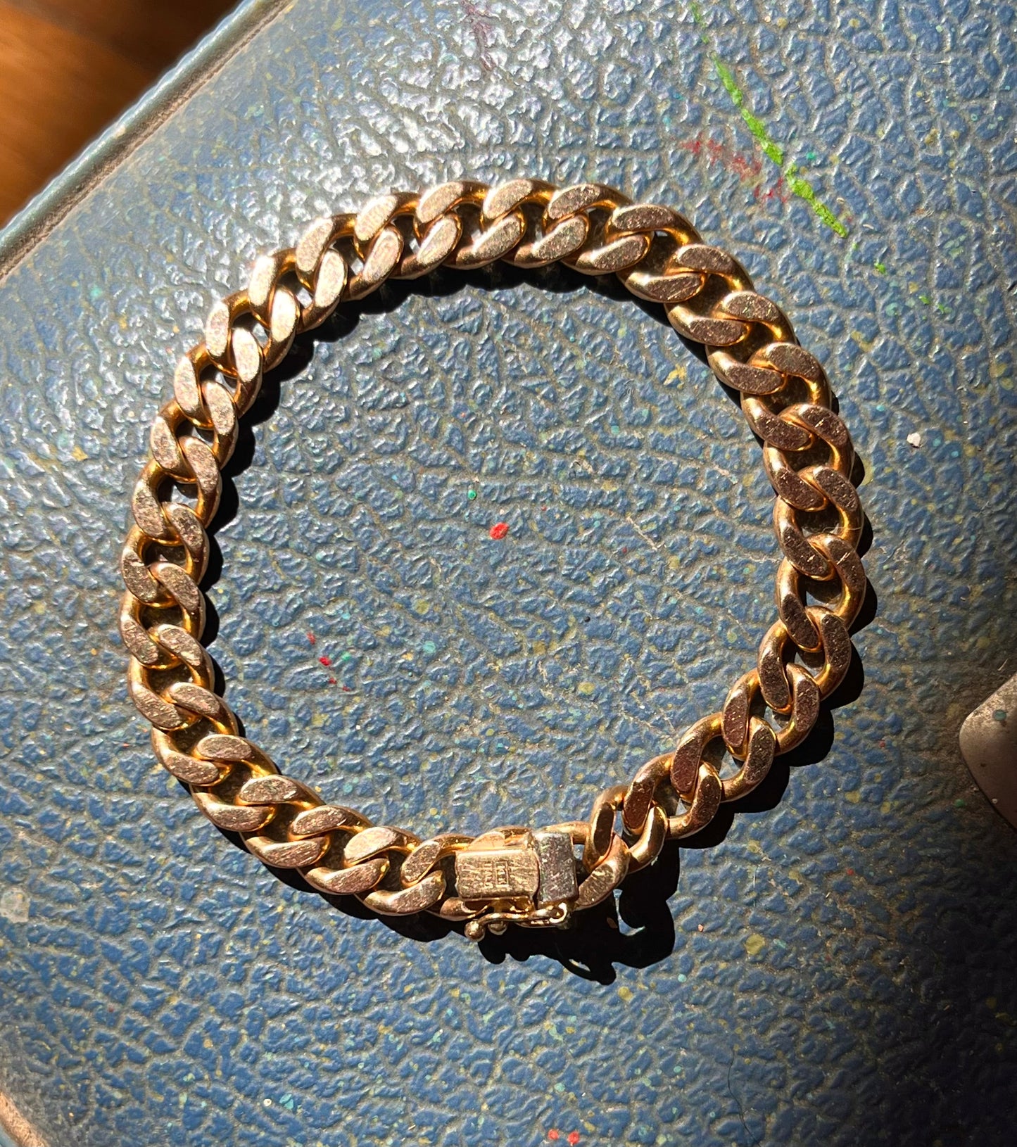 14k curb bracelet
