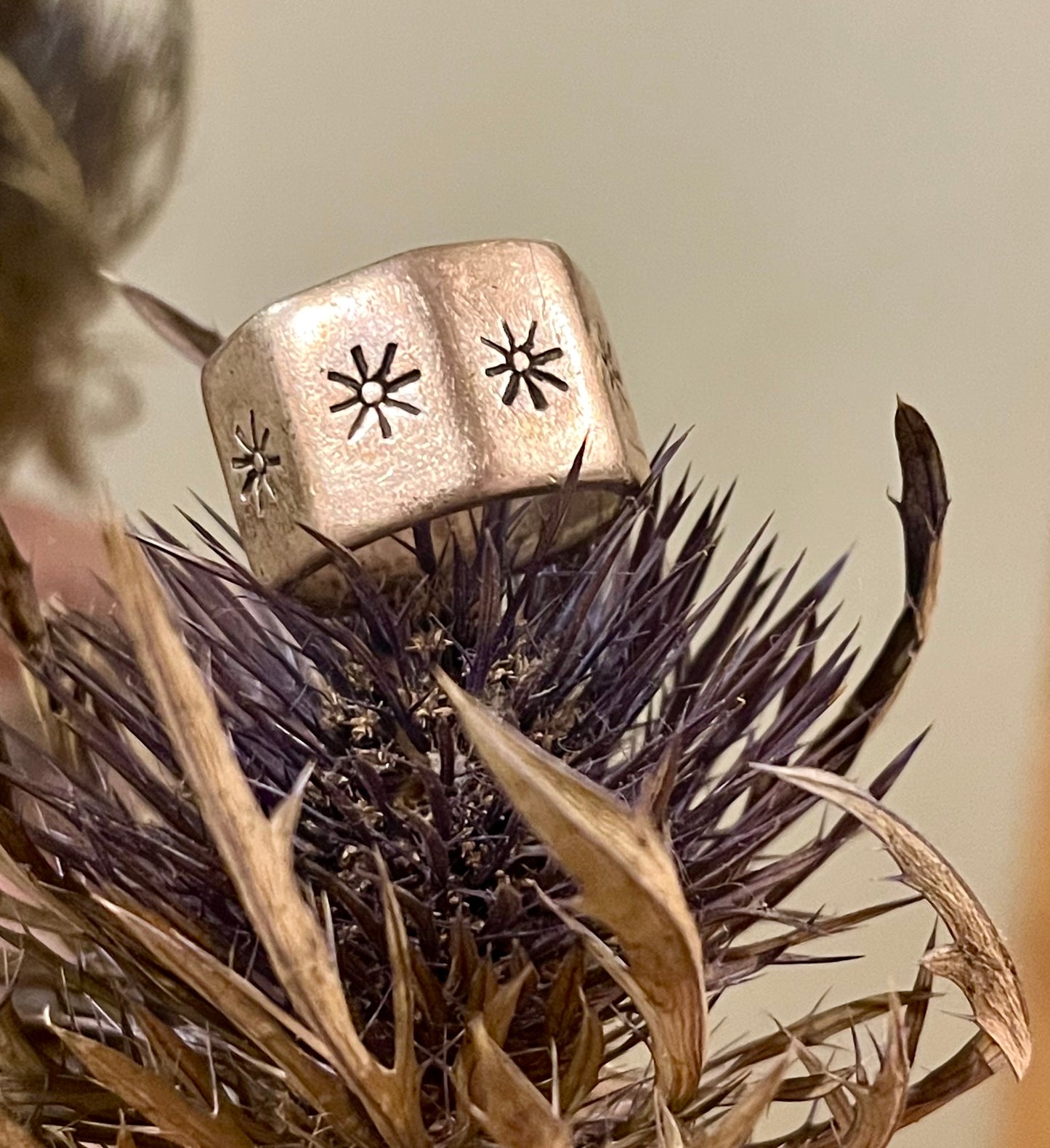 Silver octagonal ring