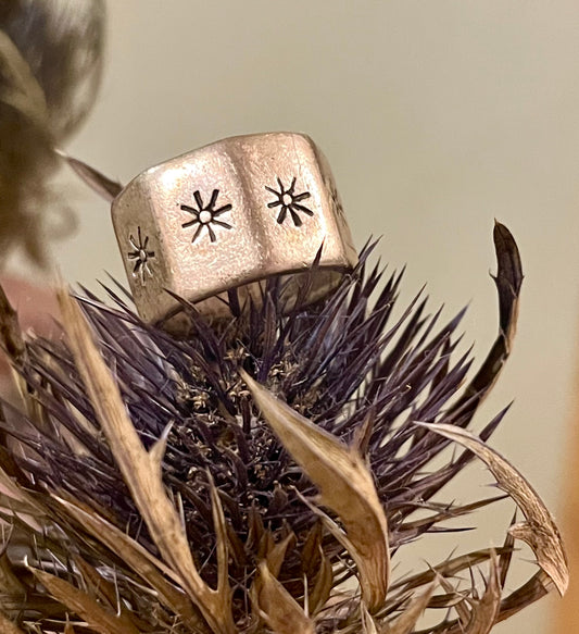 Silver octagonal ring