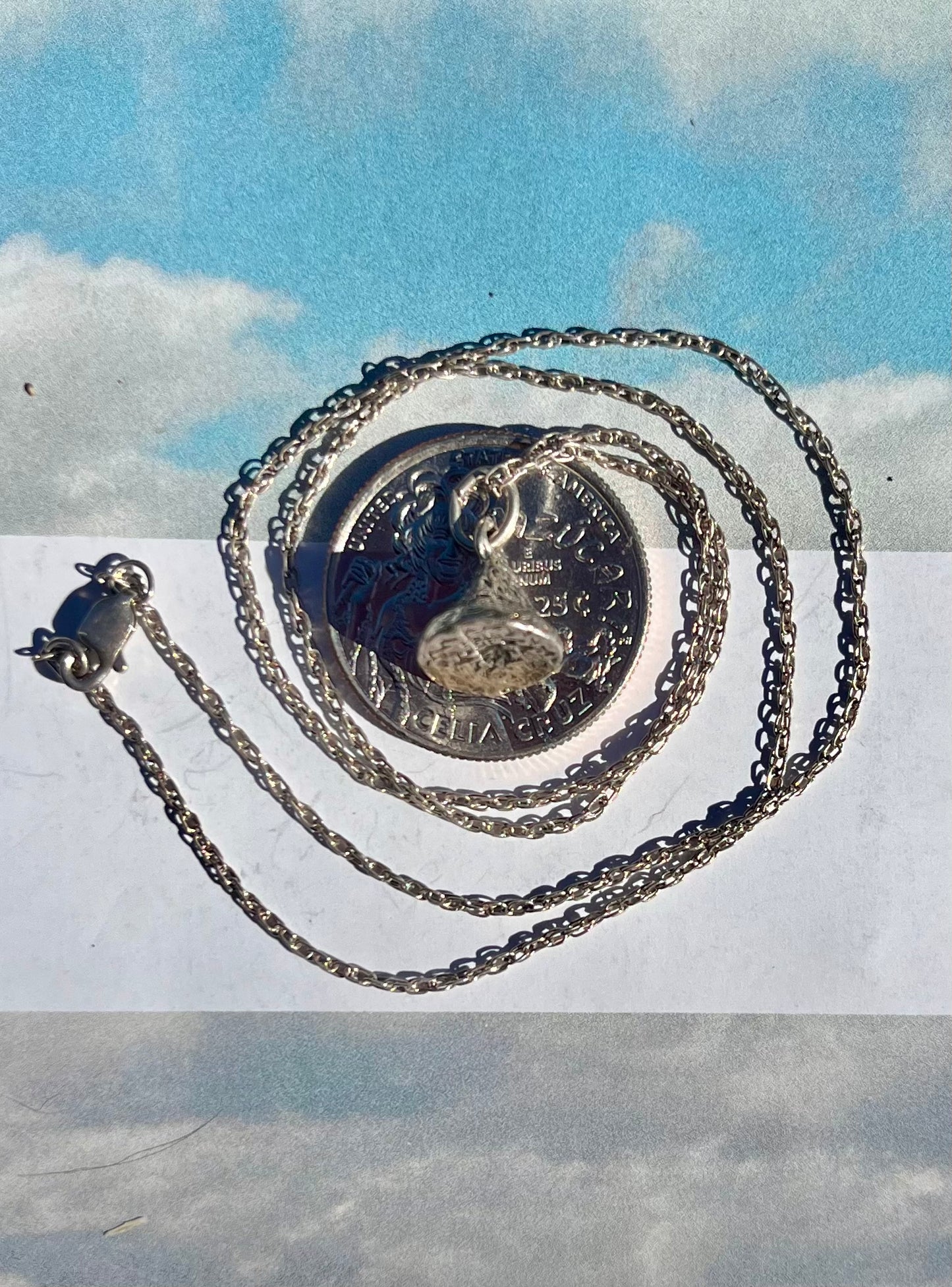 Sterling silver Kiss charm