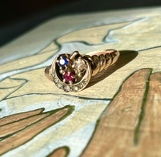 Victorian crescent ring