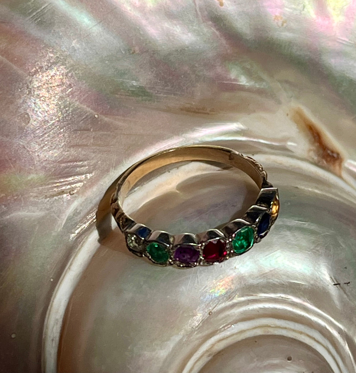 "Dearest" acrostic ring