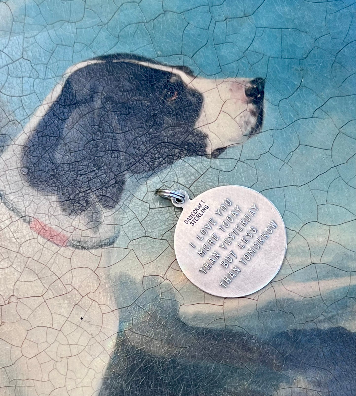 "plus qu'hier que demain" silver pendant