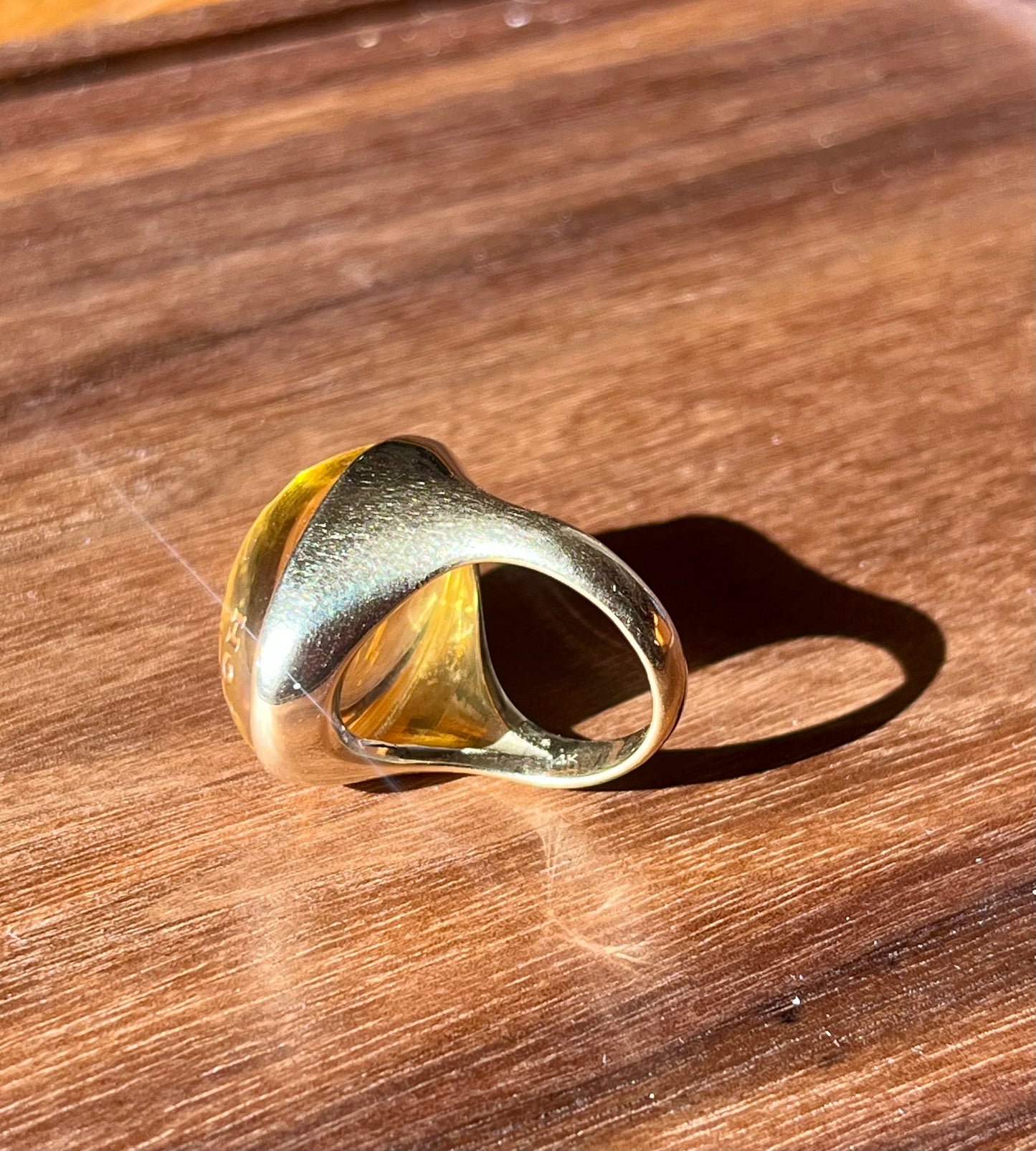 "Hold Fast" citrine anchor ring