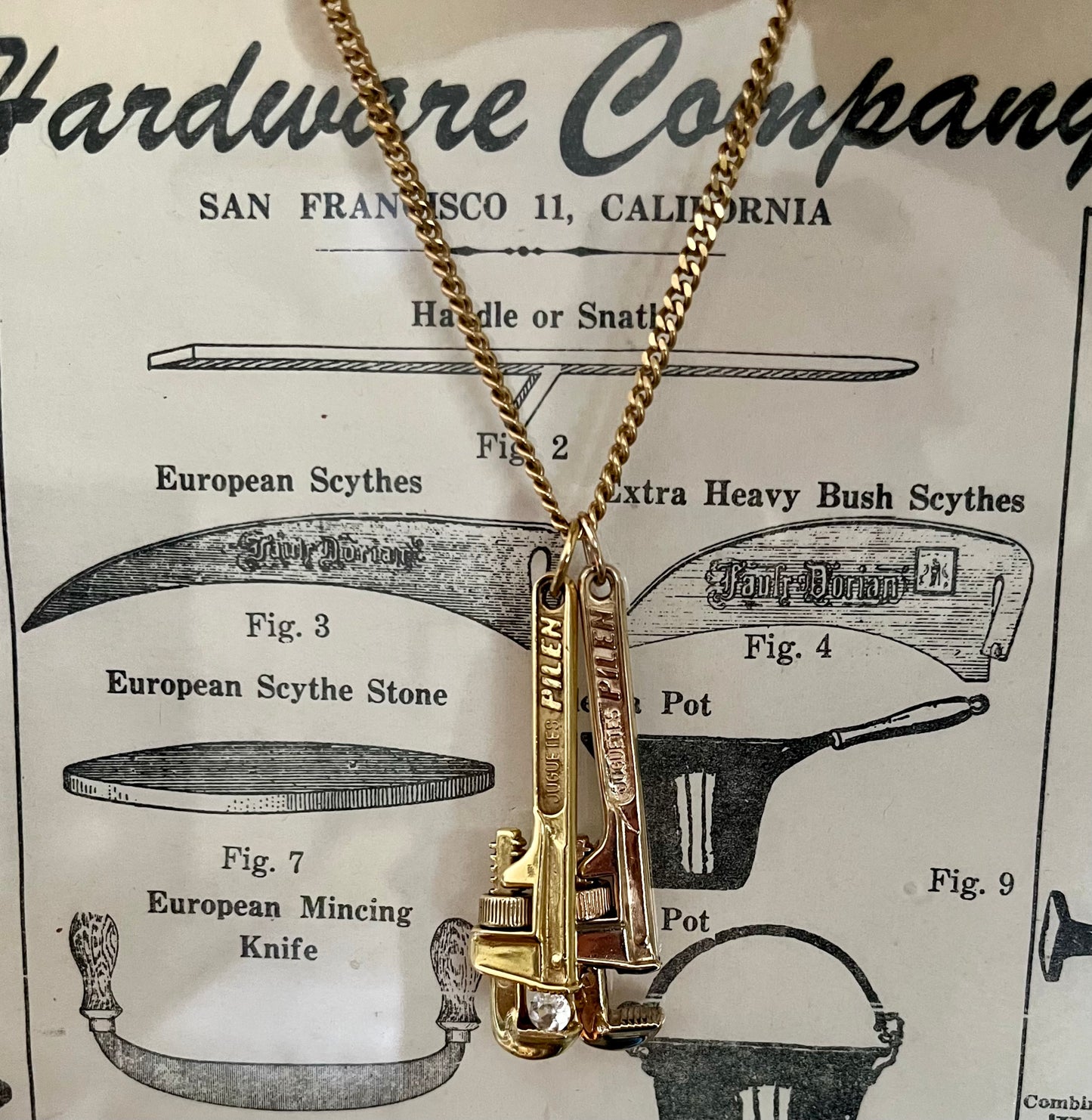 made to order 14k wrench pendant