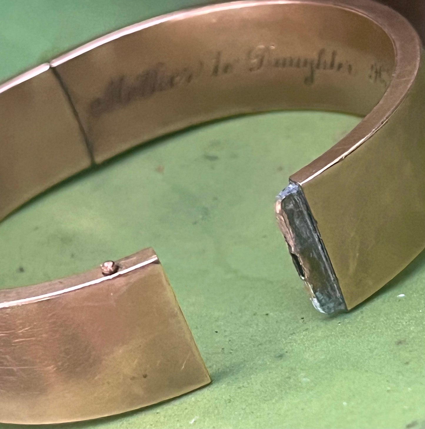 Antique engraved bangle bracelet