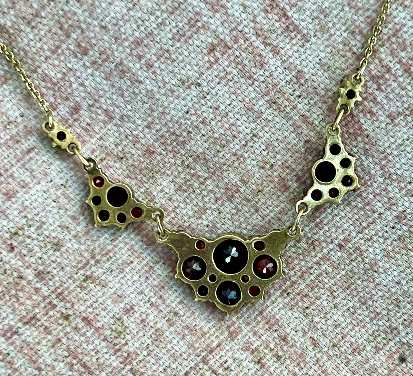 Victorian Bohemian garnet necklace