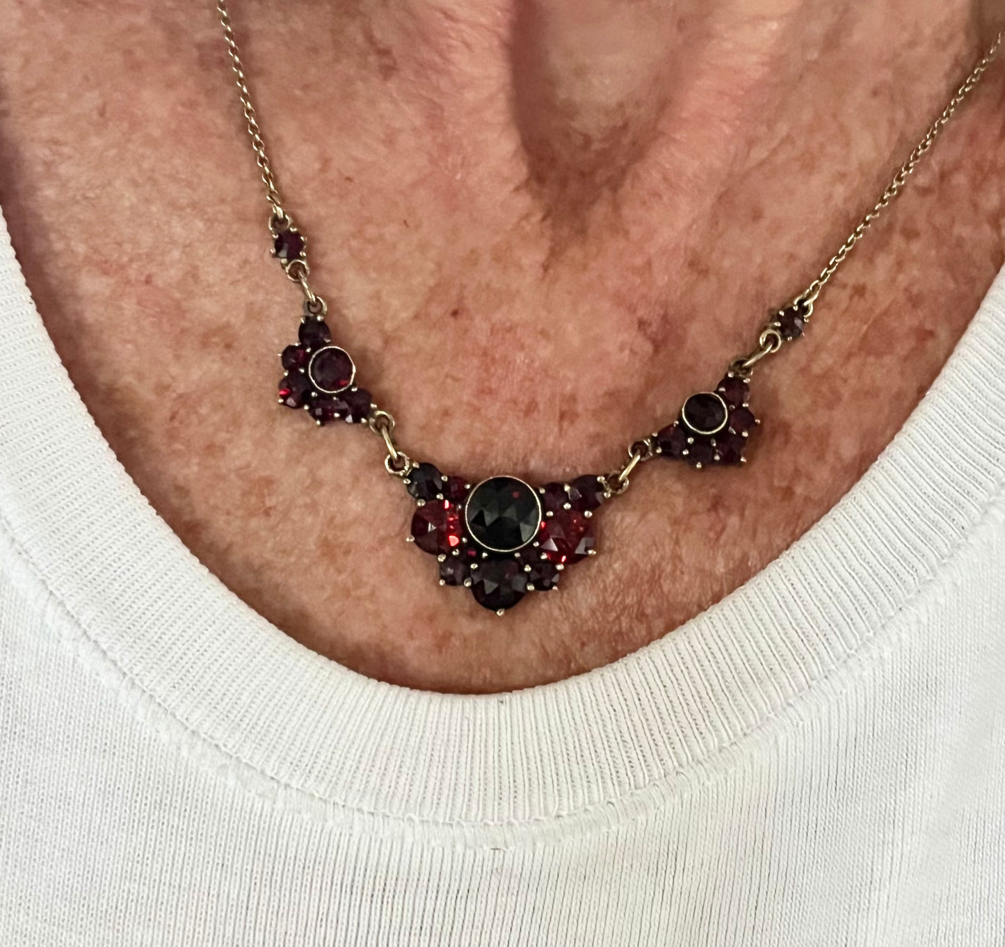 Victorian Bohemian garnet necklace