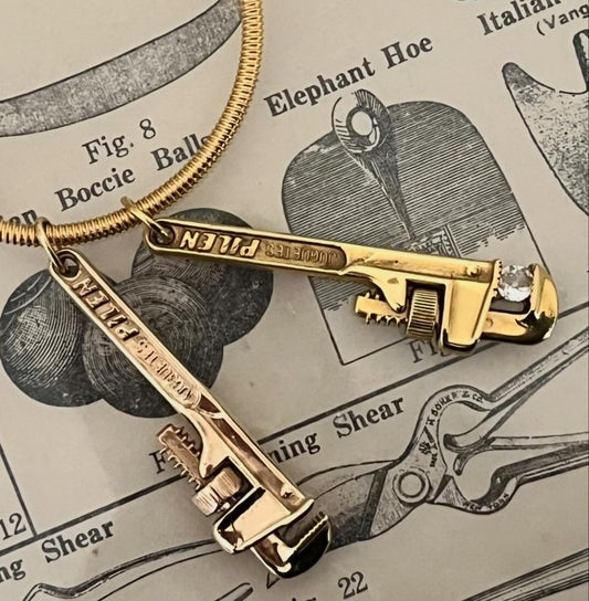 made to order 14k wrench pendant