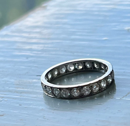 Old European cut eternity band ring