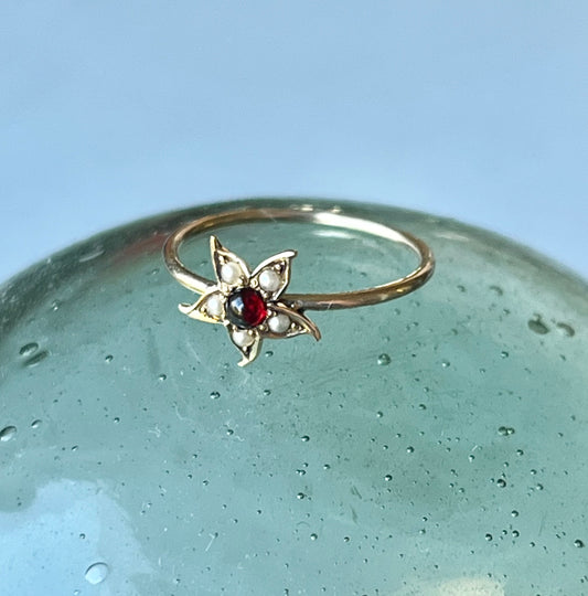 garnet stickpin conversion ring