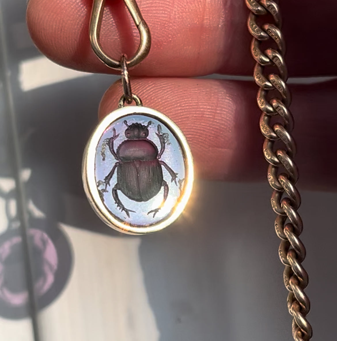 Scarab intaglio pendant